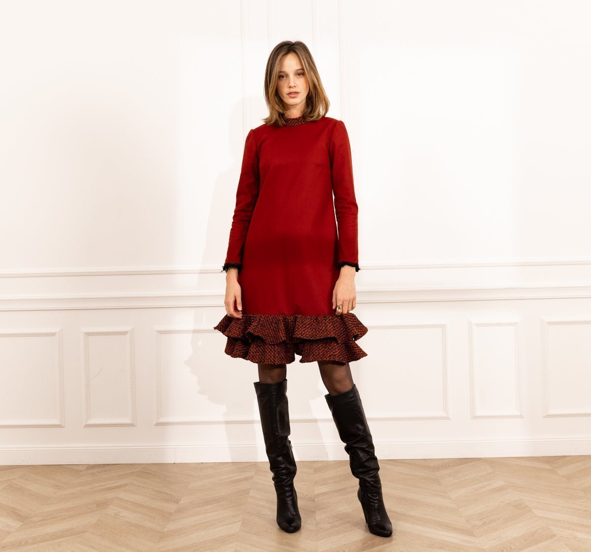 Vêtements de luxe chic pour femme/Fabriqué en France/ Robes de luxe,  en 100% soie /Crêpe de satin de Soie/Laine & Tweed/ - SLYDOXA  slydoxa.com